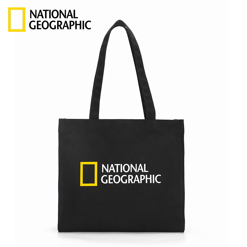 国家地理National Geographic电脑包手提单肩帆布包时尚休闲斜挎包 黑色