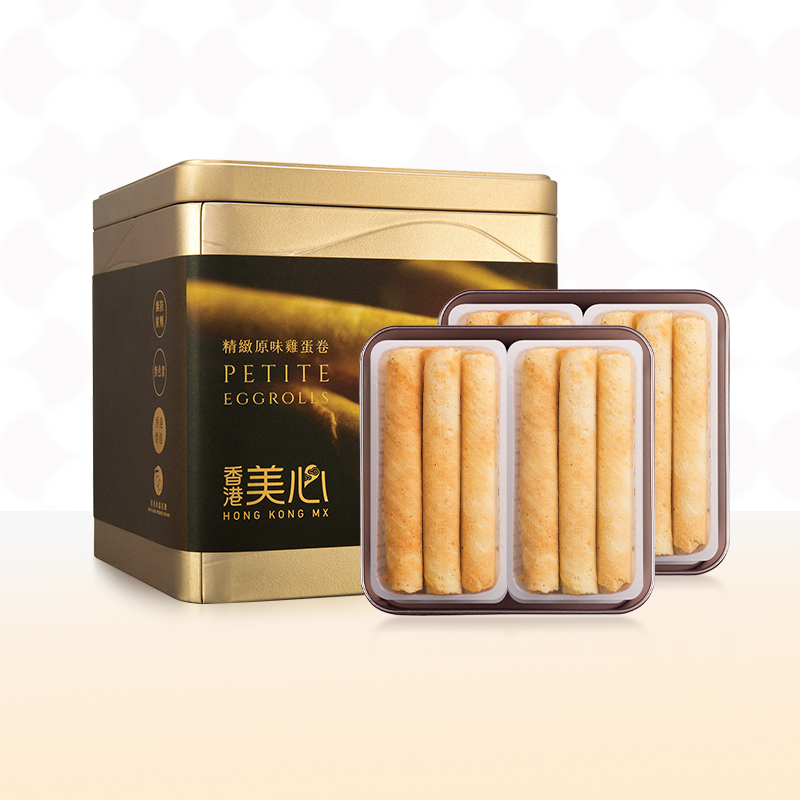 中国香港美心精致原味蛋卷208g进口港版零食休闲新年年货礼盒装