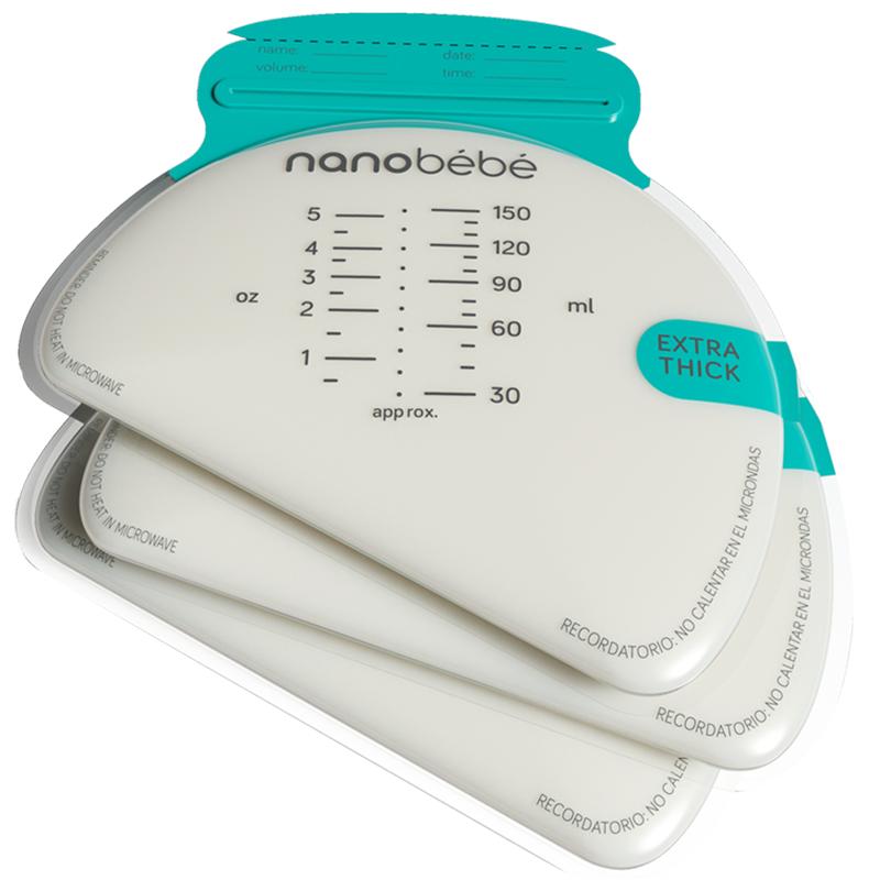 Nanobebe储奶袋150ml一次性加厚材质快速冻暖奶母乳保鲜袋50片