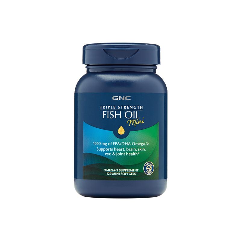 gnc美国健安喜Omega3深海鱼油欧米茄3鱼肝油健身软胶囊成人保健品